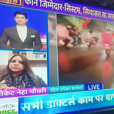 A screenshot from my live appearance on Zee News Bharat. I was invited to speak on the systemic failures and societal responsibilities related to women's safety in India.