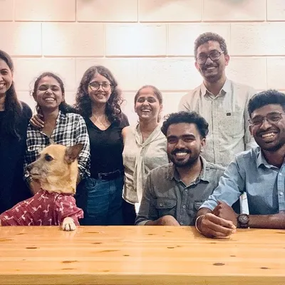 The whole gang, including our most important team member. We believe a happy, collaborative team creates the best work.