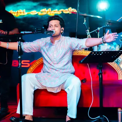 Lost in the rhythm of Sufi music. This is me in my element, connecting with every word and sharing that emotion with the audience during a live mehfil.