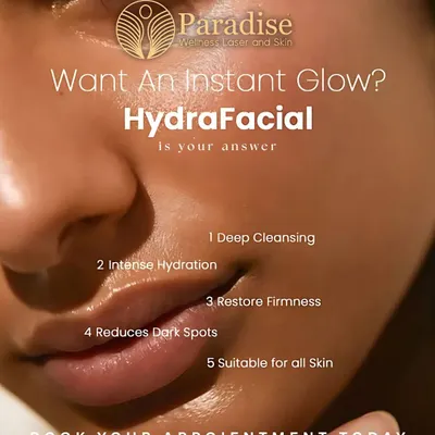 Want an instant glow? The HydraFacial is your answer. It provides deep cleansing, intense hydration, helps restore firmness, and reduces dark spots. It's a versatile treatment suitable for all skin types, delivering immediate results.