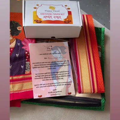I am so grateful to K2 Fashions for helping my products, like this Abhyang Snan Kit, reach talented artists in the Marathi industry like Manjiri Oak. It's an honor to have my hampers so well-received.