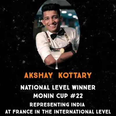 We are incredibly proud of our team member, Akshay Kottary, for winning the Monin Cup #22 at the national level and representing India internationally. This is the level of talent we bring to your events.