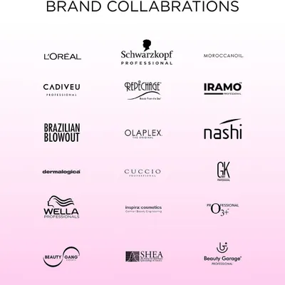 We are proud to collaborate with and use products from the world's leading beauty brands. This commitment to quality ensures a premium experience and exceptional results for every client.