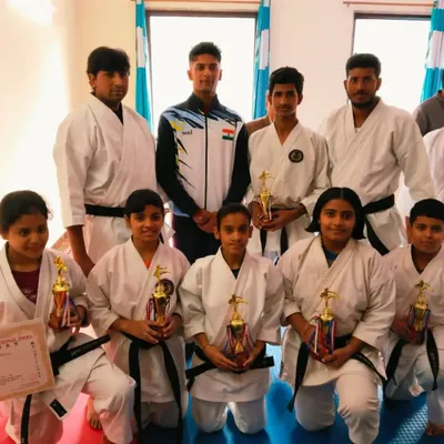 A proud moment for our academy. A group of our female students posing with their trophies alongside guest instructor Pranny Sharma after a successful competition.