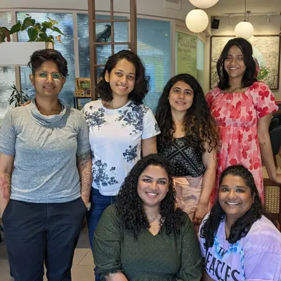 A group of amazing women from our 'Sisters in Stories' April edition. This community is a safe space for single women to connect, share, and support each other.