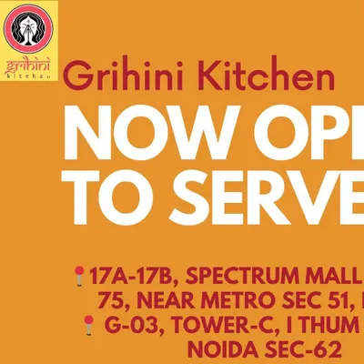 A simple announcement graphic showing my two locations in Noida, making it easy for customers to find me.