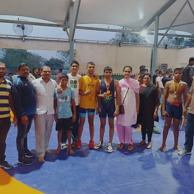 A proud moment for our wrestlers, coach, and their families. Celebrating the victories from the Mumbai Divisional School Wrestling Competition together as a community.