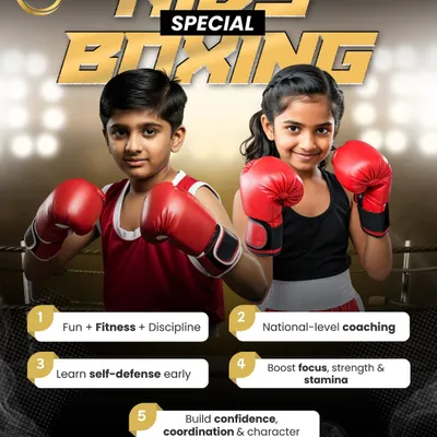 My kids' special boxing program is the perfect blend of fun, fitness, and discipline. I focus on building a strong foundation in self-defense, focus, and coordination, all under the guidance of national-level coaches.