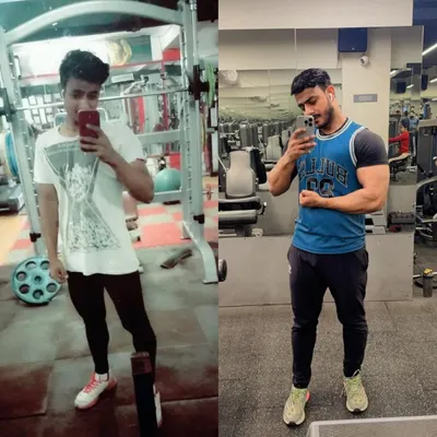 It's always you vs you. A transformation picture showing my own fitness journey. Slow progress is still progress.