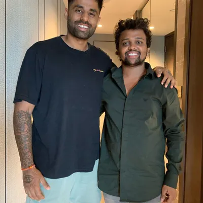 With the phenomenal Suryakumar Yadav ("SKY"). A regular client and one of the most dynamic players in the game.