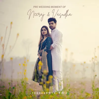 A classic pre-wedding portrait set in a field of wildflowers. My goal is to make you feel comfortable, creating a natural and romantic image that celebrates your relationship in a peaceful, outdoor setting.