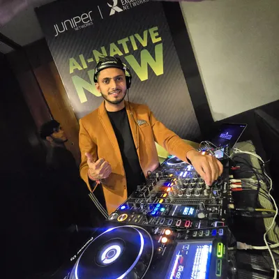 It's not all club nights. I also spin for corporate events, like this pre-Diwali party for Junipers AI. I provide a professional setup and a curated playlist to match the company's vibe, whether it's a formal gathering or a relaxed office party.