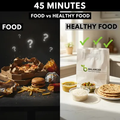 The choice is clear. While fast food apps deliver convenience, we deliver health. Our meals are cooked fresh every day from pure ingredients, unlike hotel food that might sit for hours. This is the core of our healthy office lunch delivery service.