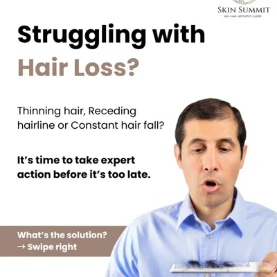 Are you noticing more hair on your comb or a receding hairline? We understand this can be distressing. Before recommending any treatment, our first step is always a thorough medical diagnosis to understand the specific cause of your hair loss.