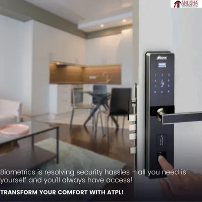 Biometrics are resolving security hassles for good. This digital door lock with a built-in fingerprint scanner means you are the key, providing secure and convenient keyless access to your home.