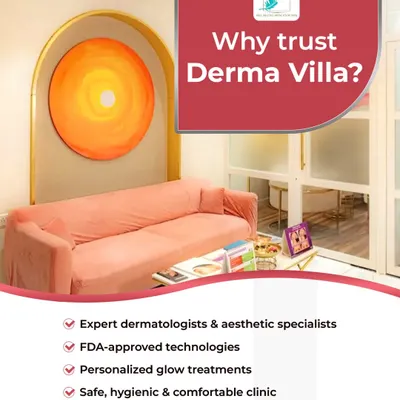 Why trust my clinic, Derma Villa? Because your skin deserves expert care, not shortcuts. I am an expert dermatologist using FDA-approved technologies to provide personalized treatments in a safe, hygienic, and comfortable setting.