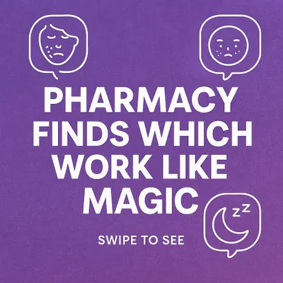 Here are some of my most trusted pharmacy finds that work like magic for common skin issues. Swipe to see the products I always reach for.