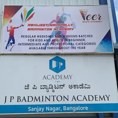 You can find our JP Badminton Academy branch in Sanjay Nagar, Bangalore. We offer regular batches and hourly court rentals throughout the year.