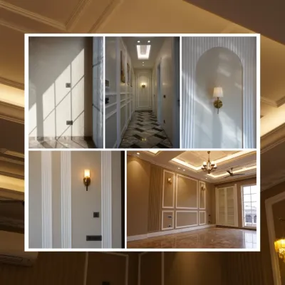 This is a mood board that captures the essence of what I do. It’s about the play of light and shadow, the clean lines, the elegant details, and the creation of a refined, sophisticated living experience.