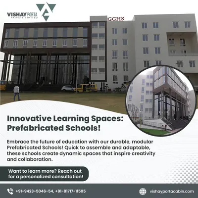 Yes, it's possible to build a full school without bricks or cement. This is one of my prefabricated school buildings, constructed with a durable MS structure and modern panels to create an inspiring learning space quickly and affordably.