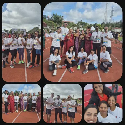 The whole team celebrating after the Kodagu Monsoon Run. This collage captures the spirit of Team Shushanth, a community that challenges and inspires each other.