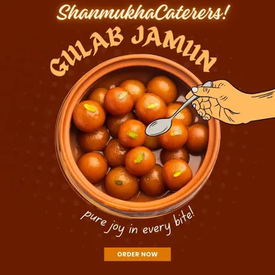 Pure joy in every bite! Our Gulab Jamuns are soft, spongy, and soaked in sweet syrup, making them a perfect dessert for any special day.