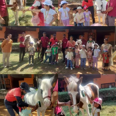 We were delighted to host special guests from Abhyas School of Learning. The children had a fantastic day feeding, grooming, and riding our ponies as part of their experiential learning.