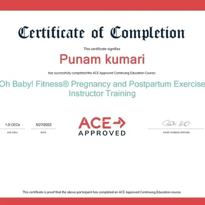 I'm proud to be an ACE Approved Pregnancy and Postpartum Exercise Instructor. I invested in this certification to ensure I can provide the safest and most effective guidance for moms and moms-to-be.