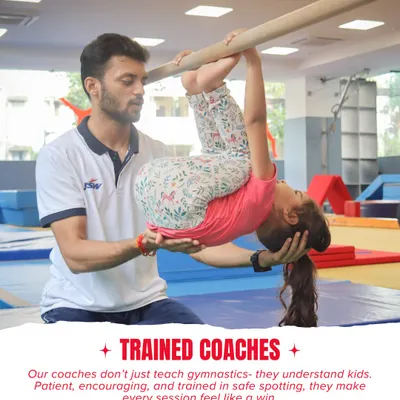Our coaches don't just teach gymnastics, they understand kids. Patient, encouraging, and trained in safe spotting, they make every session feel like a win, building trust and confidence with every interaction.