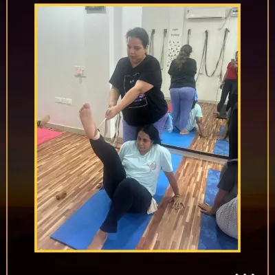 Yoga with a little help from my friends. Teamwork makes the pose work, and everything feels better when shared, whether it's balance, breath, or laughter.