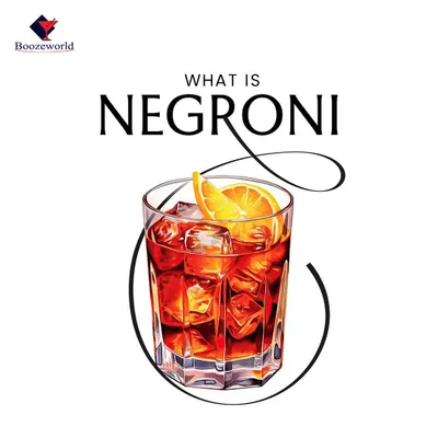 An illustrated guide to the Negroni. This graphic breaks down the simple yet perfect combination of ingredients that make this classic cocktail so bold, balanced, and beautifully bittersweet.