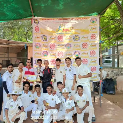 The victorious U-17 team of Mumbai Cricket Academy after winning the Masterstroke Premier League (MPL). A fantastic team effort from all the boys.