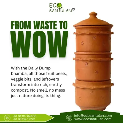 From waste to wow. The Daily Dump Khamba transforms fruit peels, veggie bits, and leftovers into rich, earthy compost. There is no smell and no mess, just nature doing its work to enrich your soil.