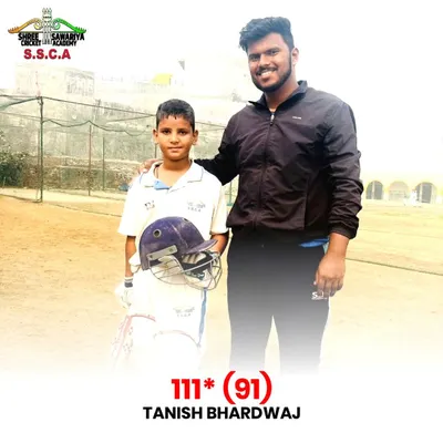 What a moment for 9-year-old Tanish Bhardwaj, scoring his first-ever century with a brilliant 111 not out. This is the kind of young talent we nurture at the academy.