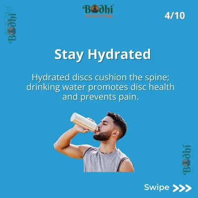 A simple but vital tip for back health: stay hydrated. Drinking enough water keeps your spinal discs cushioned and healthy, which is a key factor in preventing pain.