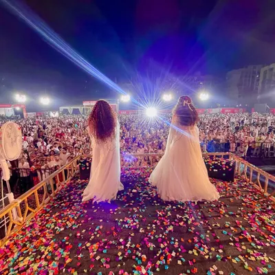 Facing a crowd this massive, all dancing in unison, is the best feeling in the world. This was day two of a Navratri Mahotsav, and the energy was just getting started.