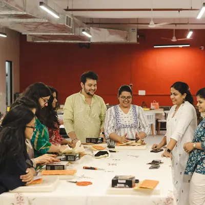 Our team gathered for a creative session. We believe in a collaborative environment where everyone's ideas are valued, which is the secret to our success.