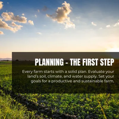 Every successful farm begins with a solid plan. We start by evaluating the land's soil, climate, and water supply to set clear goals for a productive and sustainable farm.