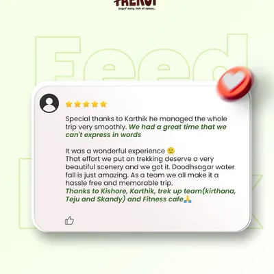 A wonderful review from a happy trekker who had a great time on the Dudhsagar trip. They highlight the smooth management and the beautiful scenery.