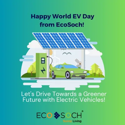 This graphic, created for World EV Day, captures our goal perfectly. We aim to help everyone drive towards a greener future by providing seamless solar and EV charging solutions that make sustainable choices easy.