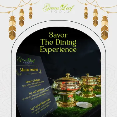 An elegant buffet setup featuring a clear menu so guests know exactly what they are enjoying. Here, you can see my Paneer Chatpata and Veg Mili Juli Sabzi ready to be served.