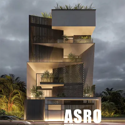 Currently under construction in Gurugram, this luxury kothi facade blends aluminum and concrete into sleek lines and crisp geometry. The design redefines modern architecture with its bold yet minimal expression.