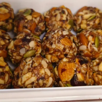 Each Dry Fruit Laddoo is handcrafted in my kitchen to ensure you get the freshest and most authentic taste. They are a perfect healthy snack for all ages.