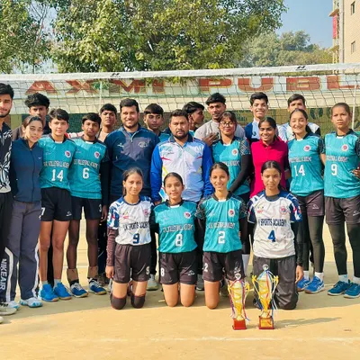 Success is earned, not given. Our girls' team proudly poses with their championship trophies, a testament to their dedication and the winning culture we build at the academy.