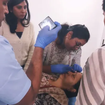 A hands on moment from a Botox workshop. Staying updated with the latest techniques is essential to provide the best and safest anti aging treatments for my patients.