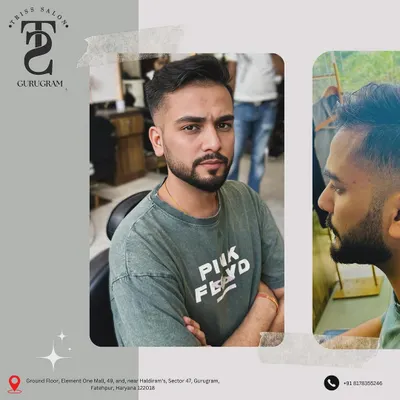 Another shot of the iconic Elvish Yadav after his styling session. This image shows the clean lines and sharp fade of his signature look.