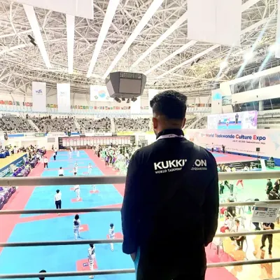 Overlooking the vast arena at the 18th World Taekwondo Culture Expo in South Korea. A moment to take in the global scale of our sport.