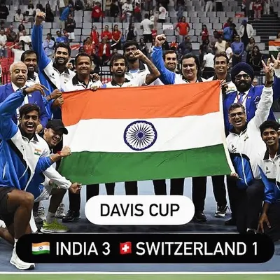 A historic moment for Indian tennis and for us personally. Celebrating with Team India after our 3-1 Davis Cup victory over Switzerland. This is the pinnacle of team competition, and we bring that winning mindset to our academy.