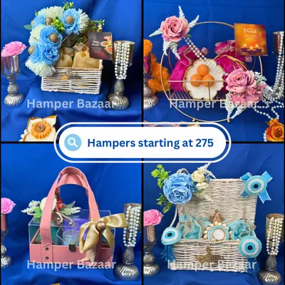 A look at some of our beautiful hampers that start at just ₹275. Even our budget friendly options are handcrafted with love and attention to detail.