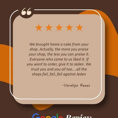 "We trust you and you all too...all the shops fail, fail, fail against Jeden." This powerful review from Varaliya Raees fills us with pride and motivates us to always be the best.